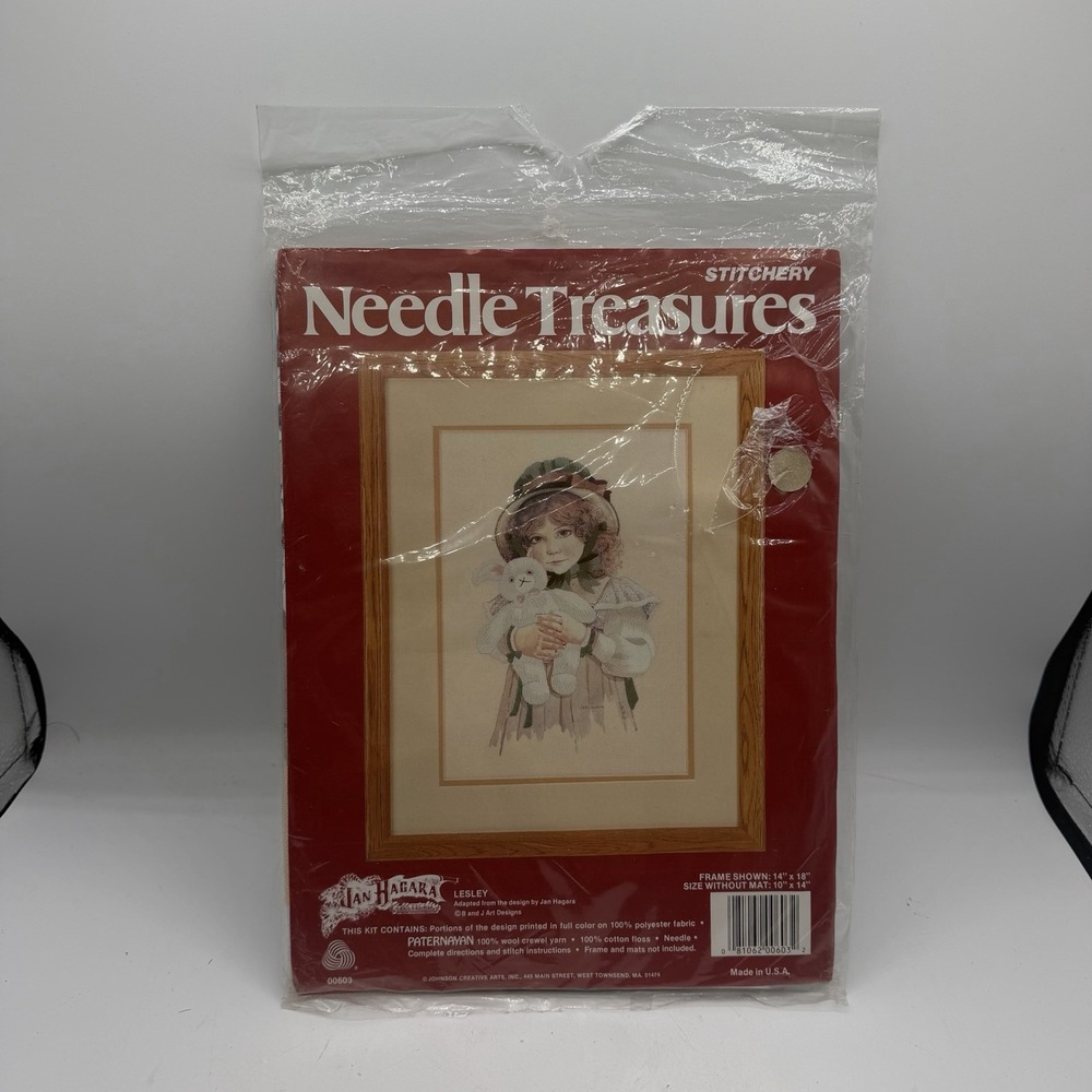 Vintage Needle Treasures Crewel Kit Lesley 10x14 Multicolor Jan Hagara 00603